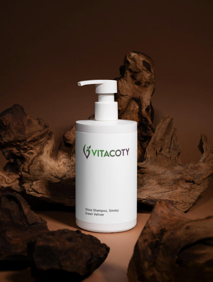 Shampoing brillance, vert fumé vétiver